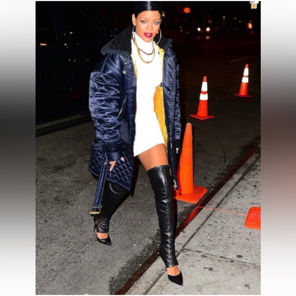 Giuseppe zanotti cutout black thigh high boots